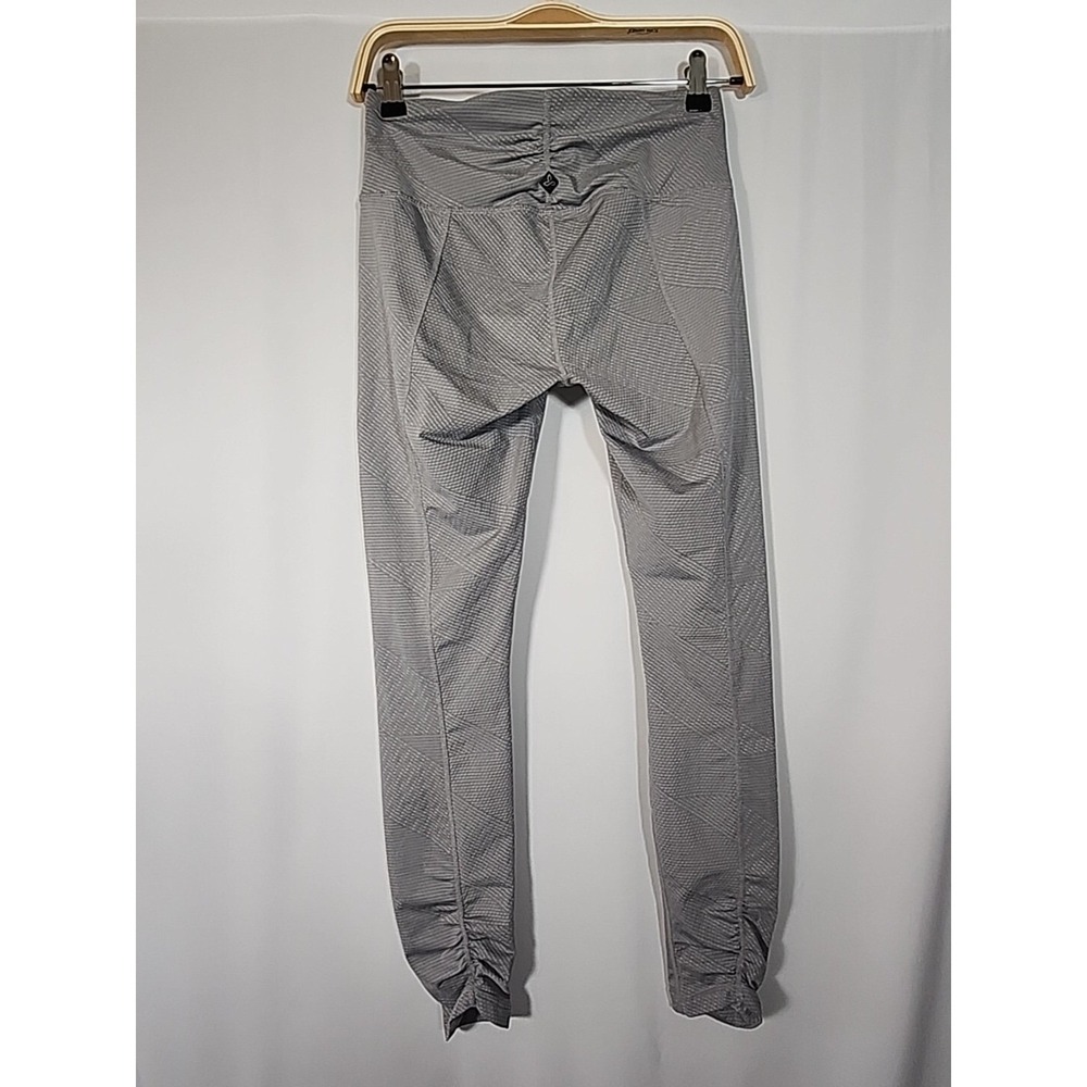 Prana Misty Legging Cropped Ruched Cuff High Rise Stretch Grey Textured Womens S - Picture 6 of 12